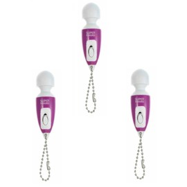 3Pk Purple Mini Portable Small Keychain Massage Tool Heads Massager Pocket Toy for Neck Shoulder Face Back Muscles