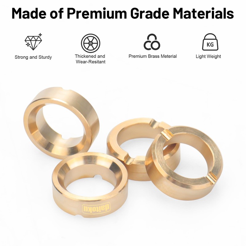 daitoku 4PCS Brass Wheel Weight, 3.3g Wheel Weights for Axial