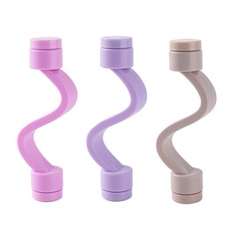 Ximimark 3pc Purple and Pink and Grey Plastic Washing Machine Door Stop-Magnetic Anti-Pinch Safety Latch, Easy to Clean-can be Installed on The Wall, Polished Metal Finish.