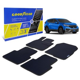Goodyear All-Weather Car Floor Mats –Custom Fit for Honda CR-V (CRV) 17-22, 4 Pc. Set, Heavy-Duty Diamond Floor Liners for Cars, SUVs, Trucks–Ultimate Interior Car Accessories for Men&Women - GY007054