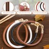 Dimeho 4+8 PCS Crochet Bag Bases with Braided Purse Handles,