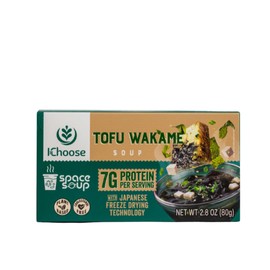 Space Soup – Instant Soup, 26g Packets, 4-Pack, Plant-Based & Ready in Minutes (2.8 Oz / 80g (Box of 4), Tofu Wakame)