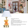 1: 12 Scale Dollhouse Bear Table Decor Realistic LED Lamp