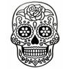 Day of the Dead Sugar Skull Enamel Lapel Pin (White)