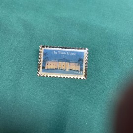 Postal Service Collector Lapel Pin- White House Stamp