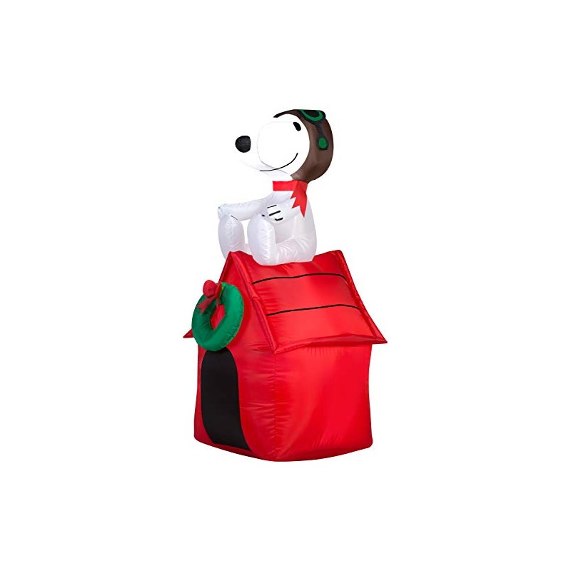 Gemmy Inflatable Snoopy on House, 3.5 Foot Holiday Inflatables Outdoor