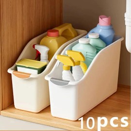 10-Piece Plastic Multi-Functional Storage Box Set for Cleaning Products and Household Essentials Practical Storage Bins Basketnumber: 10pcs