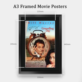 HWC Trading FR A3 Groundhog Day Bill Murray Gifts Printed Poster Signed Autograph Picture for Movie Memorabilia Fans - A3 Framed