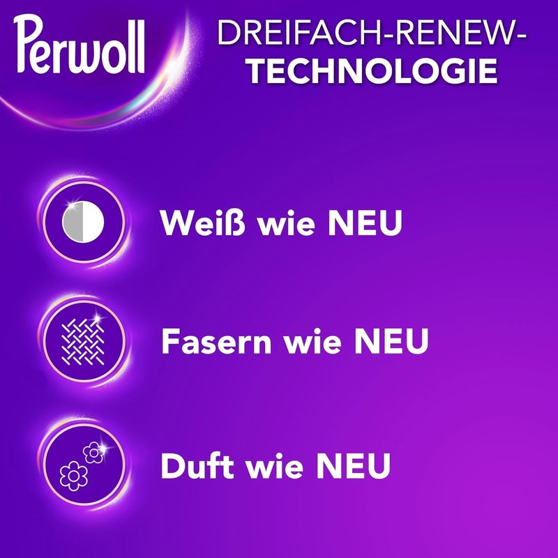 Perwoll Renew White (25 washes), Liquid Detergent For White Laundry,