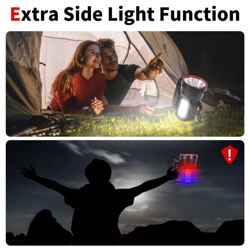 Vanvale Superbright LED Handheld Searchlight Tactical Waterproof Spotlight High Power