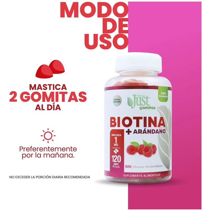 Biotina Arándano Olnatura Just 120 Gomitas