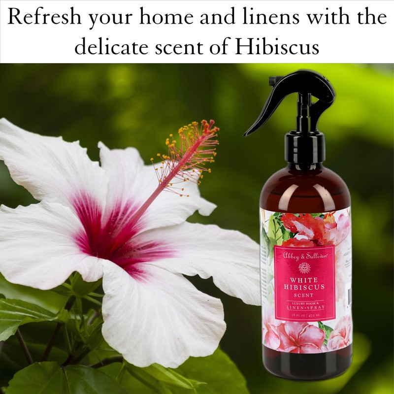 Abbey & Sullivan Linen Spray, White Hibiscus, 16 oz.