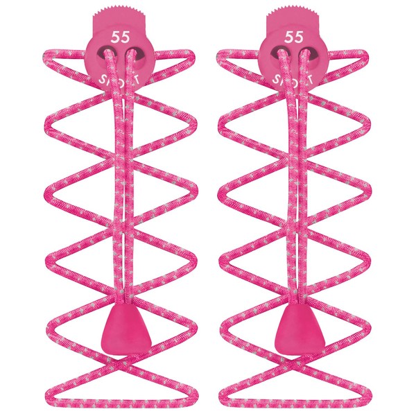 55 Sport Elastic Lock Shoelaces For Running & Triathlon (Reflective