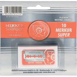 Merkur Super Double Edge Razor Blades - Pack Of 10 Blades
