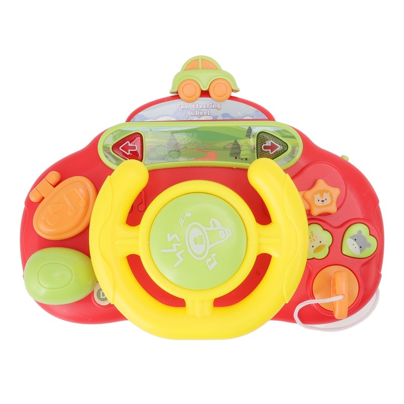 Simulation Steering Wheel Toy Free Rotation Music Sound Educational Driving