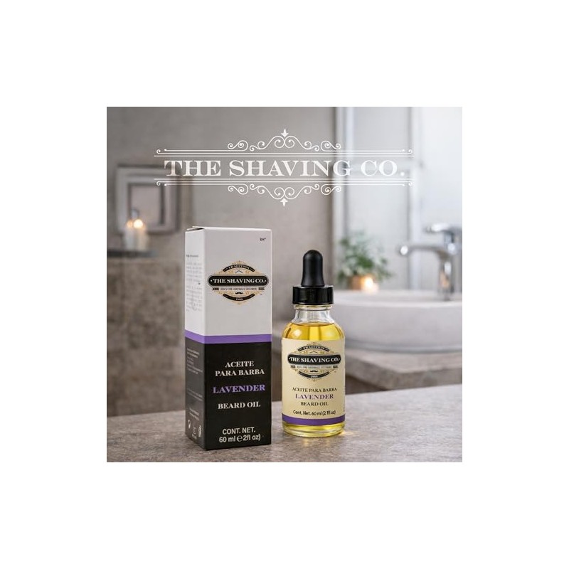 THE SHAVING CO Aceite para Barba Lavanda Nutre, Humecta e