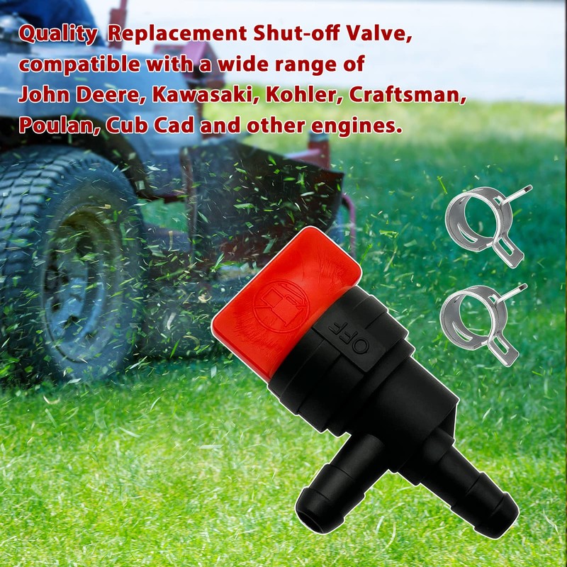 90 Degree Fuel Cut Off Valve 1/4" Inline Shut Off