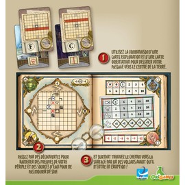 Origames - Voyage au Centre de la Terre - Jeu de Flip & Write d’Aventure - Simultané, Familial - Mode Solo - Jeu de stratégie de 1 à 50 joueurs - Français - 85126