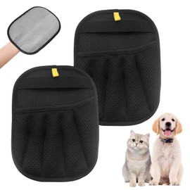 UICCVOKK Pack of 2 Fur Magnet Gloves, Fur Magnet, Cat/Dog Gloves Grooming, Fur Magnet Static Removal Gloves for Pet Hair, for Smooth and Healthy Fur for Clothes, Sofas