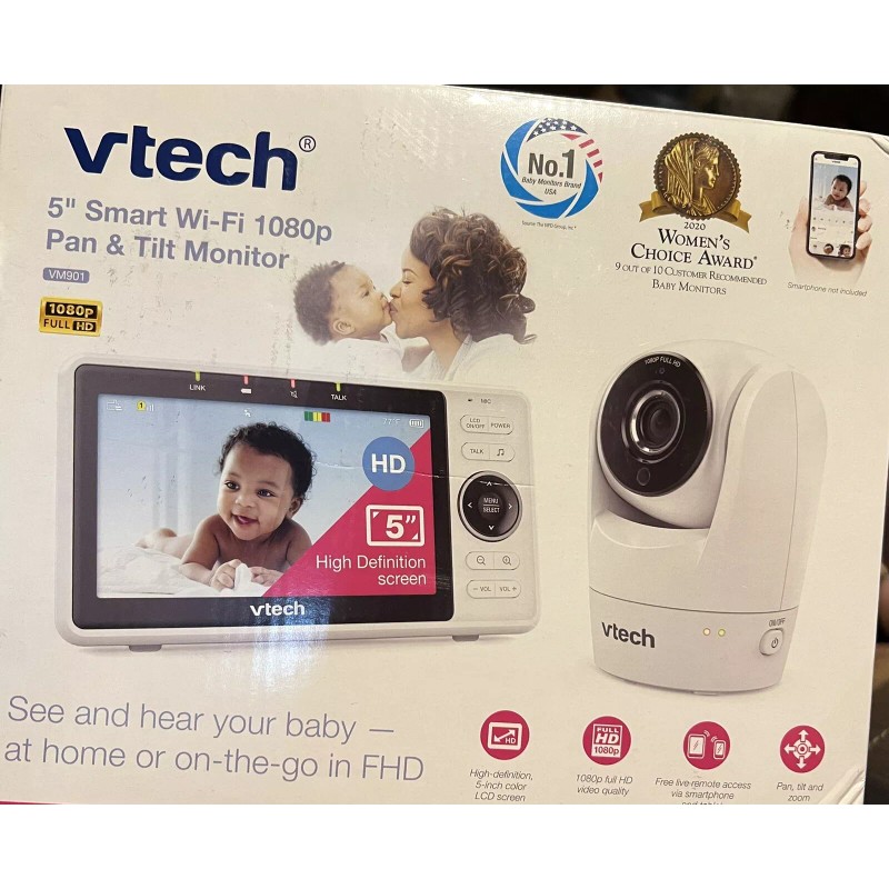 VTech 5" Smart WiFi 1080p Pan and Tilt Monitor