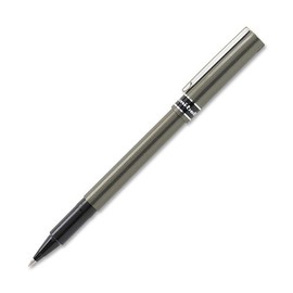 Uni-Ball 60025 uni-ball Deluxe Stick Roller Ball Pen, MGY Barrel, BLK Ink, Micro Fine, 0.50 mm, Sold Individually