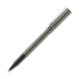 Uni-Ball 60025 uni-ball Deluxe Stick Roller Ball Pen, MGY Barrel, BLK Ink, Micro Fine, 0.50 mm, Sold Individually