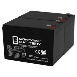 Mighty Max Battery 12V 9AH Battery for Razor EcoSmart Metro Electric Scooter - 2 Pack