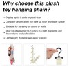 2pcs Plush Toy Storage Chain, Stuffed Animal Hanging Display Strap