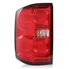 CROSSDESIGN Rear Tail Lights Assembly Compatible With Chevy Silverado 1500 2014-2018/Fit Chevy Silverado 1500 Limited 2019 Red Lens Left Driver Side