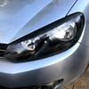 Pair Car Headlight Eyebrows Left Right Glossy Black Modification Replacement