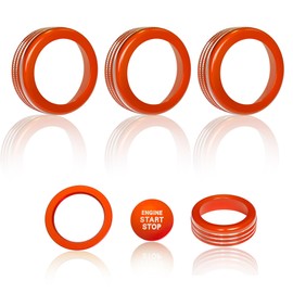 YiXunTen for Toyota Tacoma 2024 2025 14" Screen for Toyota 4Runner 2025 Accessories Interior Engine Start Switch Knob AC Cover Aluminum Alloy Orange