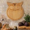 Owl-Shaped Wooden Charcuterie Board, 12" Cheese & Meat Platter, Large