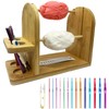 Crochet Yarn Holder,Wooden Yarn Holder for Crocheting,Yarn Holder with Knitting