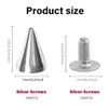 Misscrafts Rivets Punk Spikes Screwback Studs 150 Sets for Punk