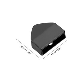 uxcell 8Pcs Metal Belt Buckle End Tips, 0.51" Wide Pentagon Webbing Zipper Tips Clip Buckles with Screws for DIY Sewing Craft Purse Belt Repair, Metallic Black