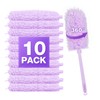 10 Pack Disposable Duster with 1 Handle,Thickened & Dense Fiber