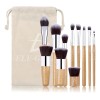 Set 11 Brochas Maquillaje Orgánicas Ecológicas Profesional Alta Calidad Color