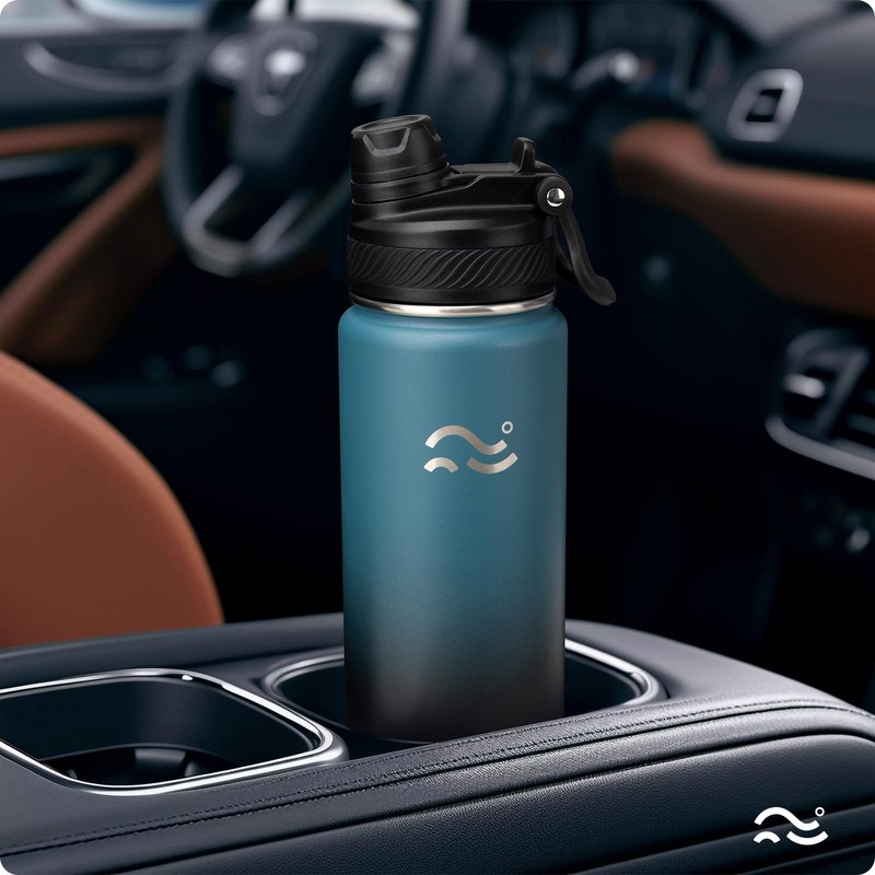 Swigina [2-IN-1 LID] Insulated Water Bottle with Silicone Boot (36hrs