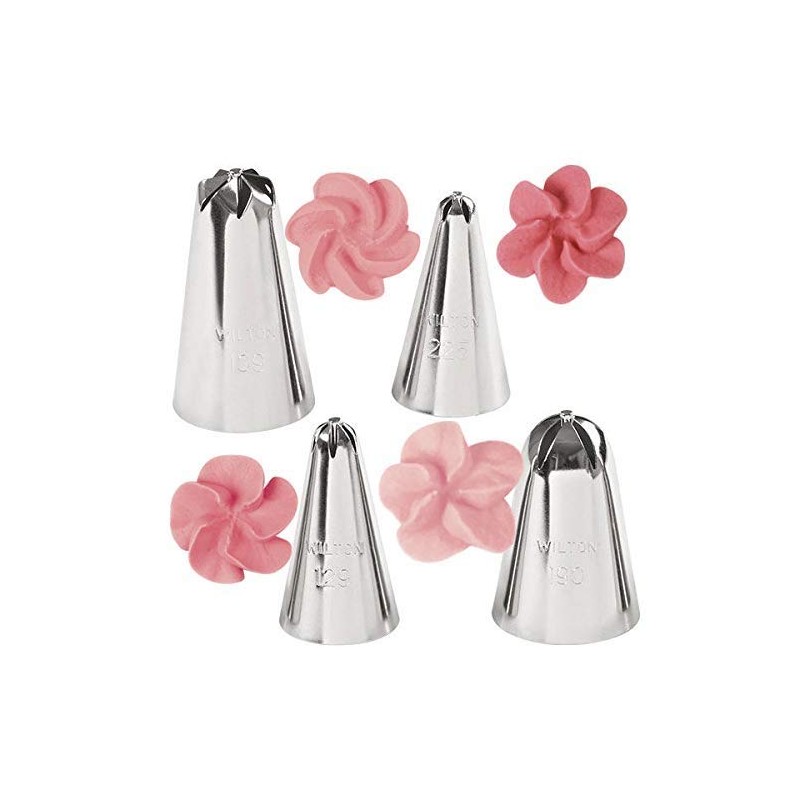 Wilton 418-4569 4-Piece Drop Flowers Tip Set