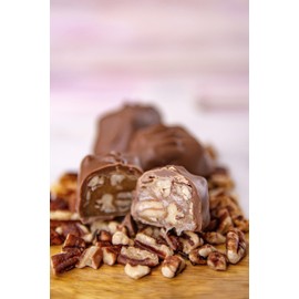 Wockenfuss Candies King Tut (chopped pecans and caramel), Milk Chocolate - 1lb