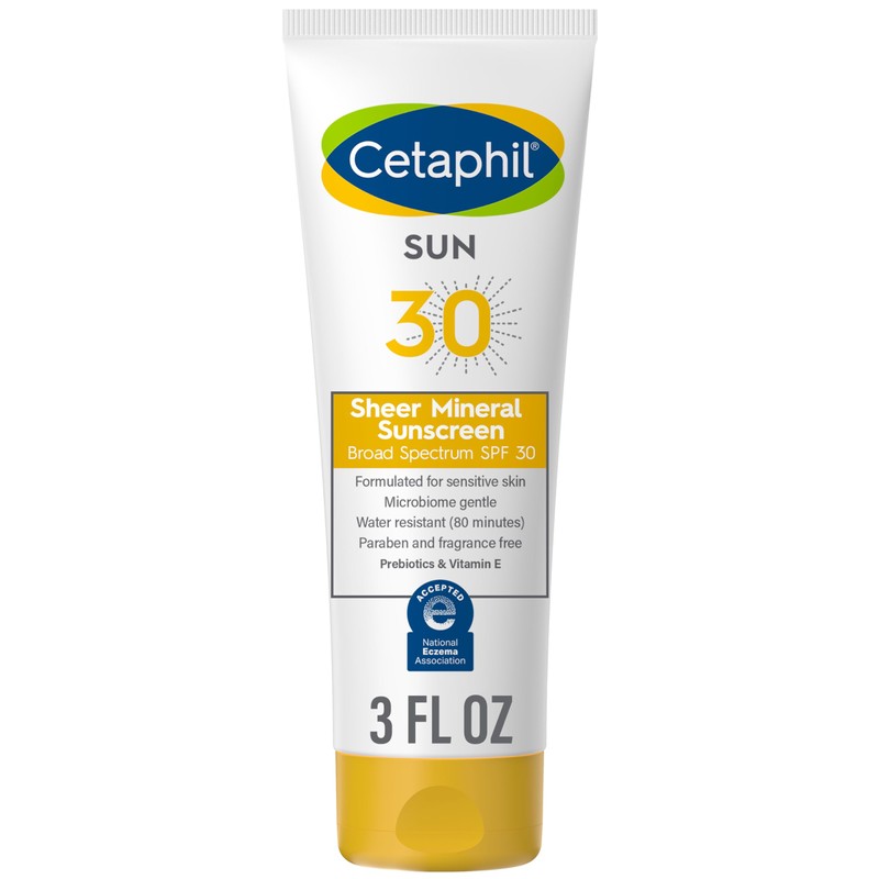 CETAPHIL Sheer Mineral Sunscreen Lotion for Face & Body, 3