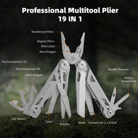 RAXCO Multi-Tool,15-in-1 Multitools Pliers tool,Full Stainless Steel multi tools (Plier-tools)