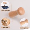 MOROBOR 10pcs Wood Wall Hooks, Decorative Wooden Hooks, Screw-On Solid