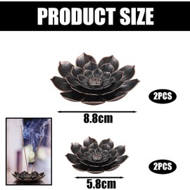 4 PCS Lotus Incense Holder Cone Incense Burner Incense Ash Catcher Holder Lotus Incense Stick Holders with Detachable Lotus Sticks Incense Burner for Incense Home Bedroom Yoga Room Tea House