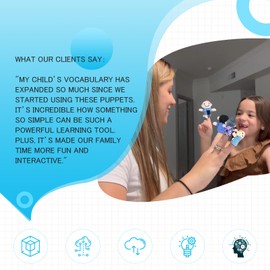 Sealive 6 PCS Family Finger Puppets for Toddlers 1-3 - Interactive Educational Animal Finger Puppets for Storytime, Playtime, and Learning - Safe, Soft Plush