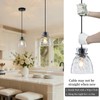 6" Mini Hammered Glass Black Pendant Lights Kitchen Island Lighting
