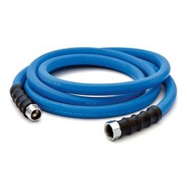 AG-Lite 1" x 6' Rubber Lead In Water Hose with Solid Brass GHT Couplings for Agricultural & Industrial Watering