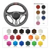 MEWANT Custom Hand Stitched Faux Leather Steering Wheel Cover Compatible