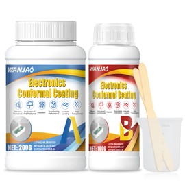 WANJAO Electronic Potting Compound, Electronic Sealing Compound Transparent Waterproof Becomes Hard After Curing for Electrical Insulation, Potting, Encapsulating, Circuit Board, 300g A+B