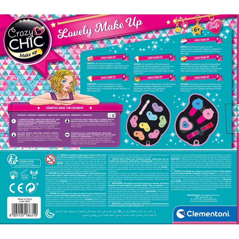 Clementoni 18642 Crazy Chic Lovely Mermaid Makeup Set for Children